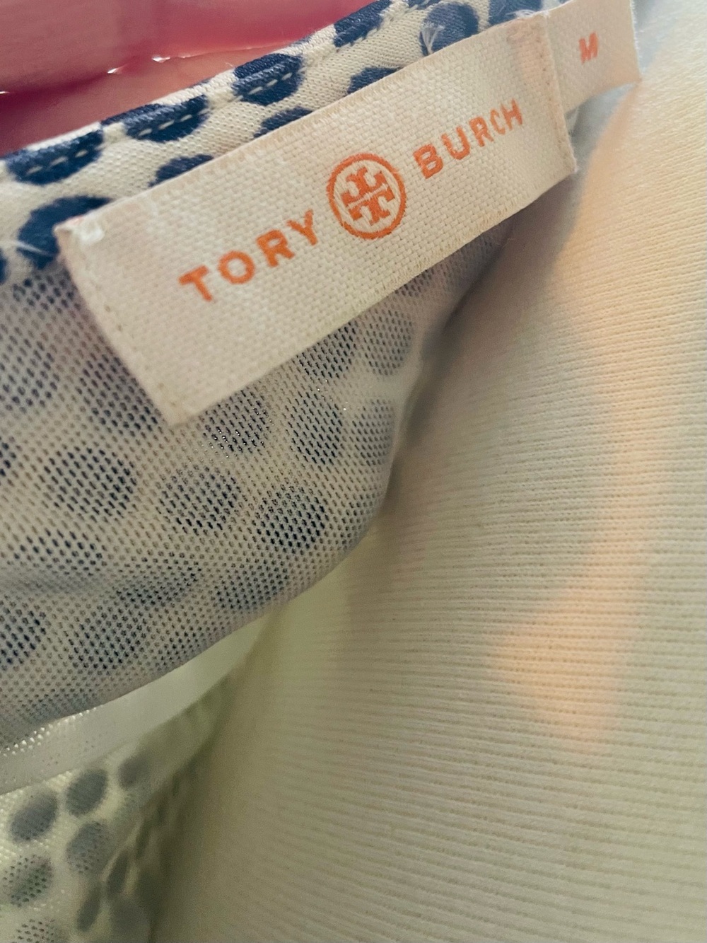 Tory Burch Blue & White Patterned Sheath Dress - Picture 8 of 8